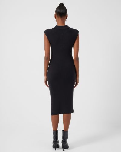 Πλεκτή φόρεμα French Connection μαύρο