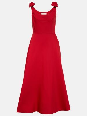 Midi haljina od krep Valentino crvena