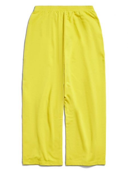 Spodnie bawełniane relaxed fit Balenciaga żółte