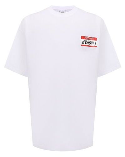 Хлопковая футболка Vetements, белая