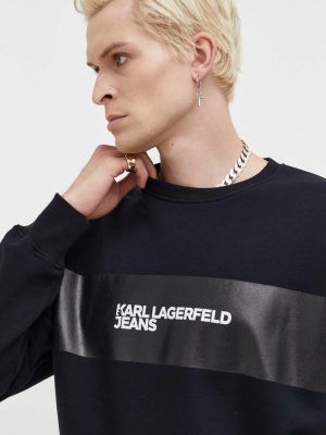 Mikina s potiskem Karl Lagerfeld Jeans černá