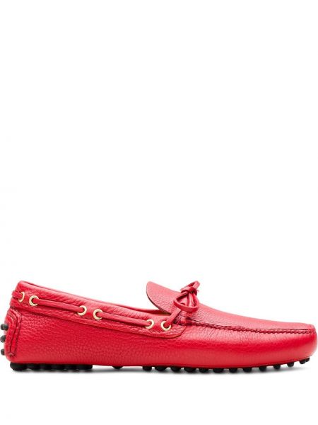 Pantofi loafer cu funde Car Shoe roșu