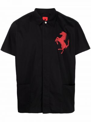 Риза с принт Ferrari черно