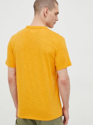 Хлопковая футболка с принтом Tom Tailor желтая