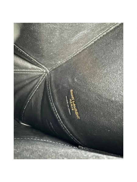 Bolsa de hombro de cuero Yves Saint Laurent Vintage negro