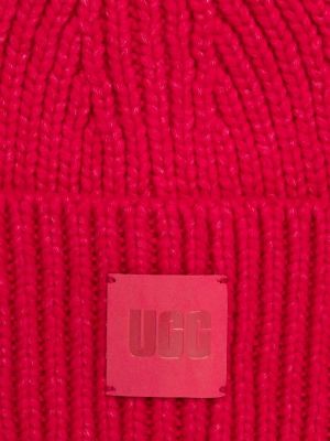 Dzianinowa czapka Ugg różowa