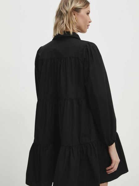 Pamut mini ruha Answear Lab fekete