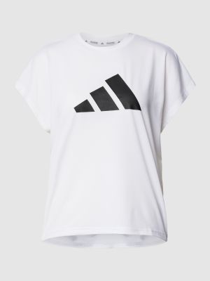 Koszulka z nadrukiem Adidas Training biała