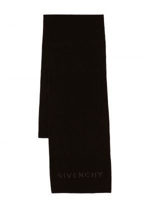Echarpe brodée en laine Givenchy marron