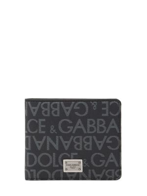 Žakárová peněženka Dolce & Gabbana černá