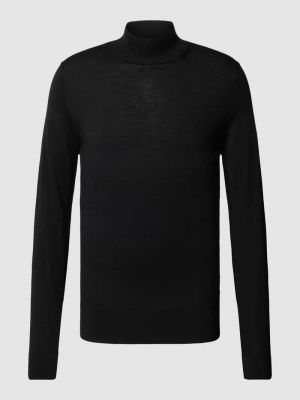 Dzianinowy sweter ze stójką Calvin Klein czarny