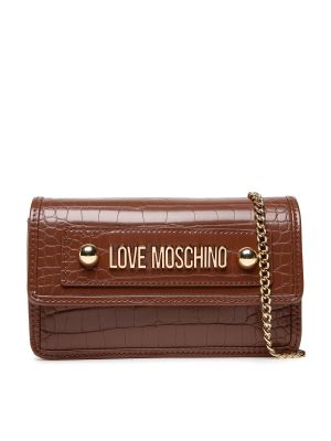 Clutch torbica Love Moschino smeđa