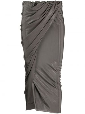 Suknja s draperijom Rick Owens Lilies siva