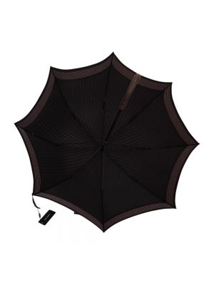 Paraguas de cuero a rayas clásico Dolce & Gabbana marrón