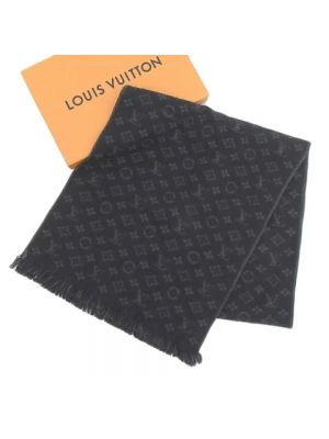 Szal wełniana Louis Vuitton Vintage czarna