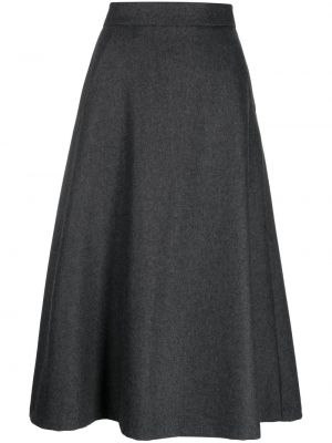 Вълнена миди рокля бродирана Société Anonyme сиво