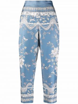 Pantalones de cintura alta Emilio Pucci azul