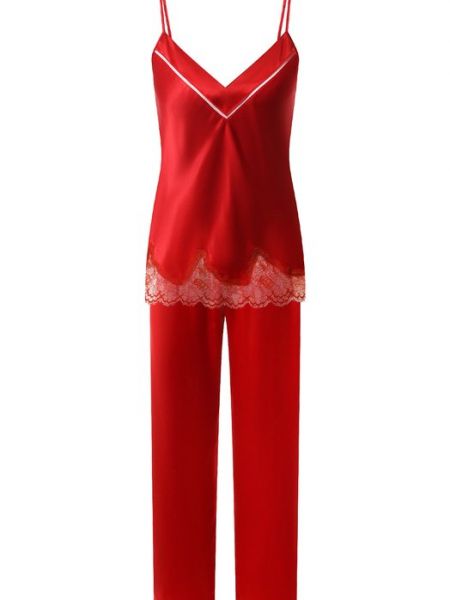 Красная шелковая пижама Simoneperele
