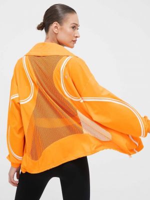 Pomarańczowa wiatrówka oversize Adidas By Stella Mccartney
