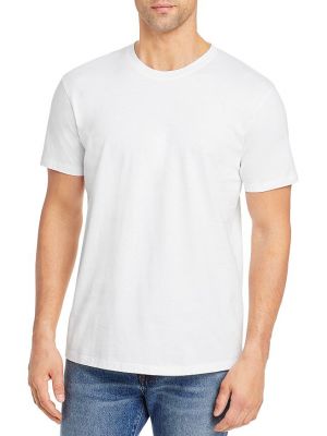 Однотонная футболка с круглым вырезом Frame белая