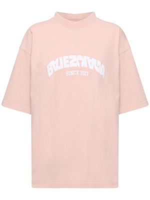 T-shirt di cotone in jersey Balenciaga rosa