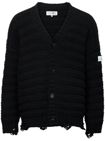 Cardigan lung cu decolteu în v Mm6 Maison Margiela negru