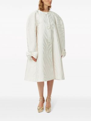 Žakárový kabát Nina Ricci bílý