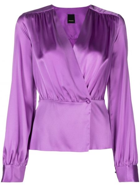 Blusa con escote v Pinko violeta