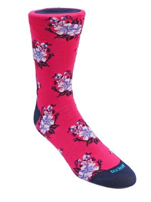 Классические носки в цветочек с принтом Duchamp London розовые