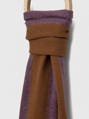 Шерстяной шарф Sisley фиолетовый