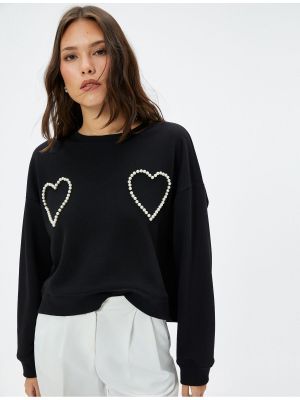 Bluza dresowa z perełkami w serca Koton