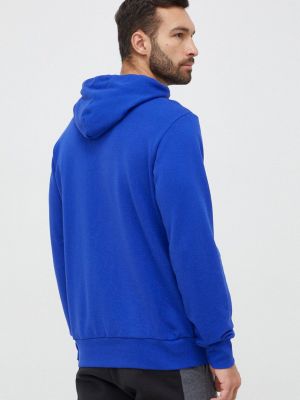Kapucnis pamut póló Adidas kék