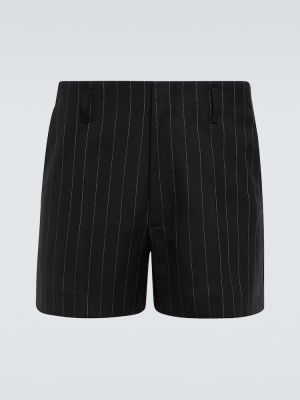 Shorts en laine Dries Van Noten noir