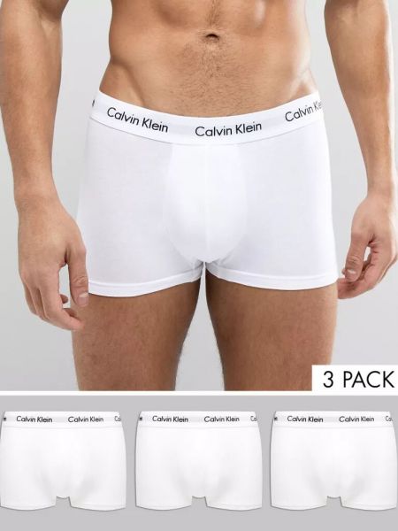 Хлопковые шорты с низкой талией Calvin Klein белые