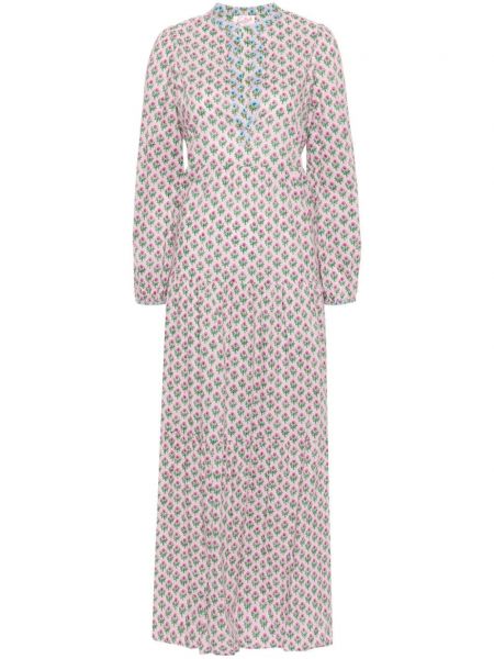 Pamučna maksi haljina Mc2 Saint Barth ružičasta