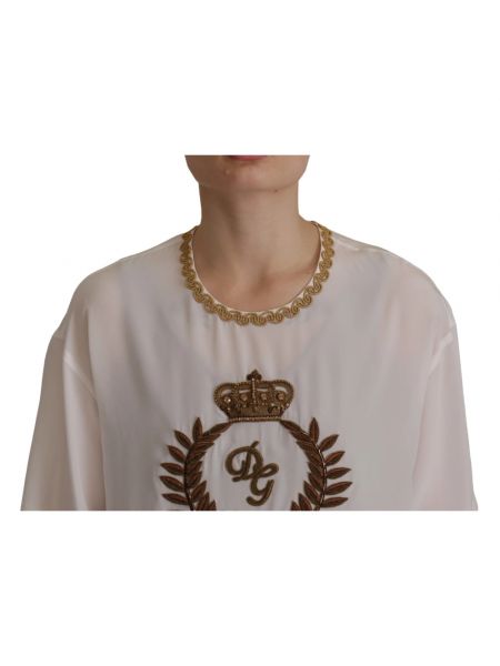 Blusa de seda de cristal Dolce & Gabbana