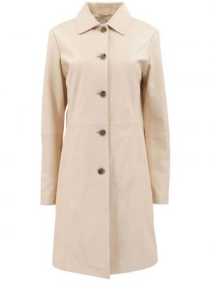 Kožený kabát Loulou Studio biela