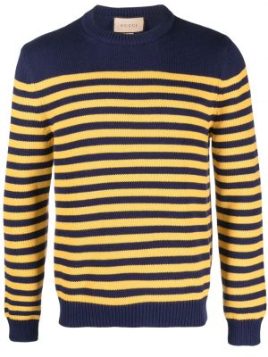 Плетен памучен вълнен пуловер Gucci