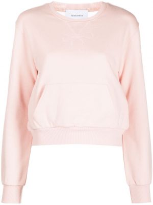 Caurspīdīgs kapučdžemperis Marchesa Notte rozā