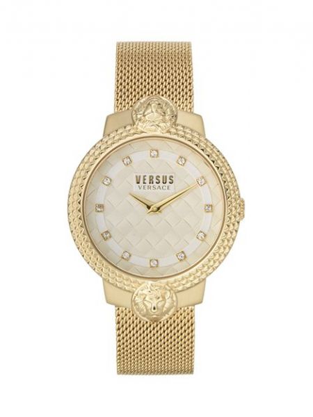 Часы со стразами Versus Versace золотые
