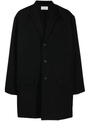 Vlnený kabát The Row čierna