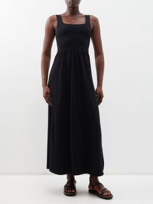 Платье с квадратным вырезом Matteau черное