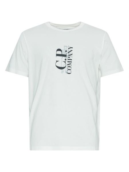 Koszulka bawełniana casual C.p. Company biała
