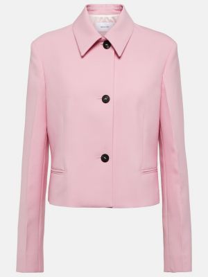Шерстяная куртка Ferragamo розовая