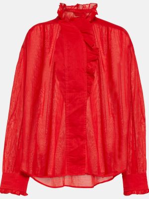 Blusa de algodón Marant Etoile rojo