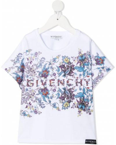 Trykt t-skjorte for jenter Givenchy Kids hvit