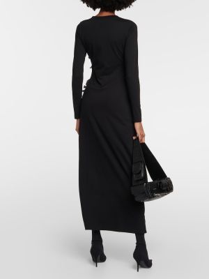 Памучна макси рокля от джърси Y Project сиво