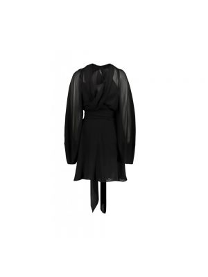Mini vestido de seda de gasa Maison Margiela negro