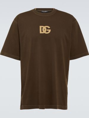 T-shirt en coton Dolce&gabbana marron