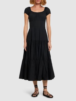 Kokvilnas midi kleita Michael Kors Collection melns